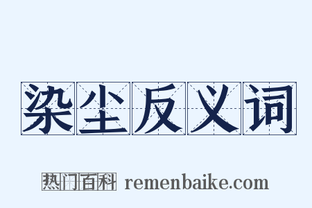 染尘反义词是什么意思的图片